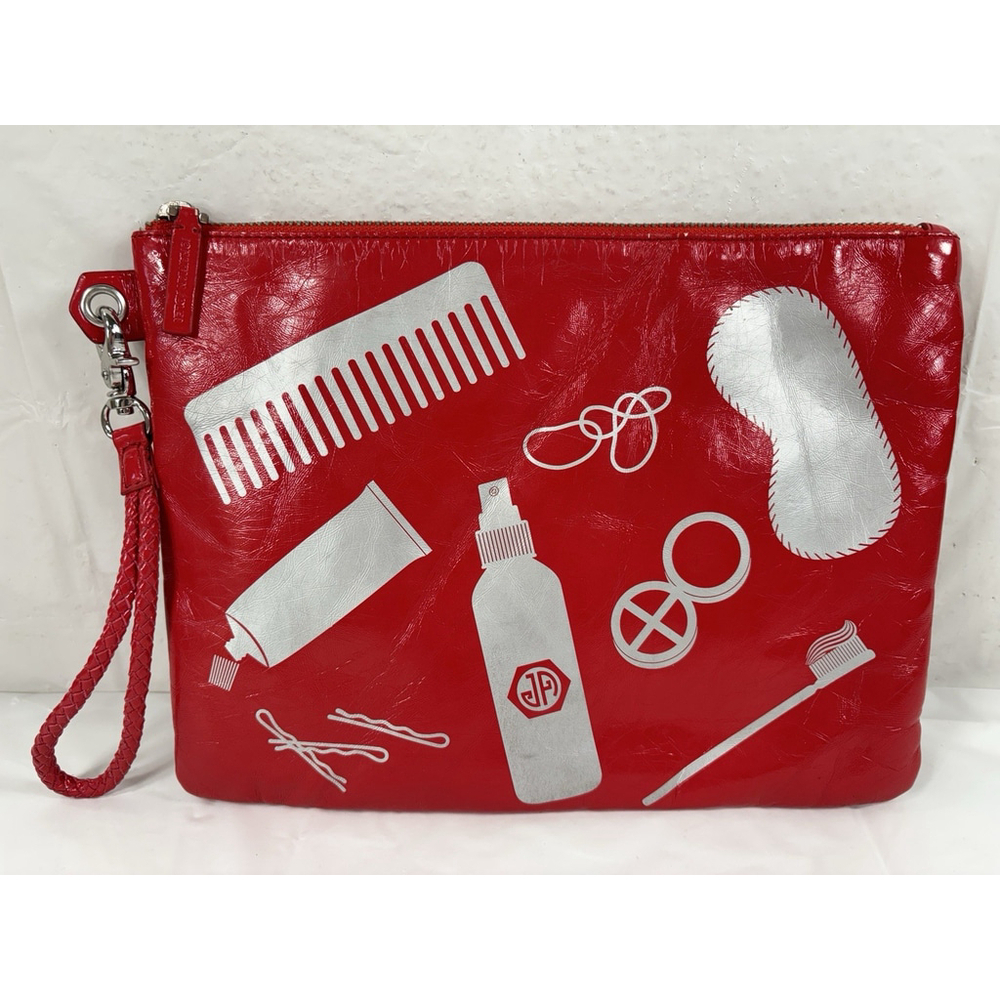 Jonathan Adler leather large wristlet